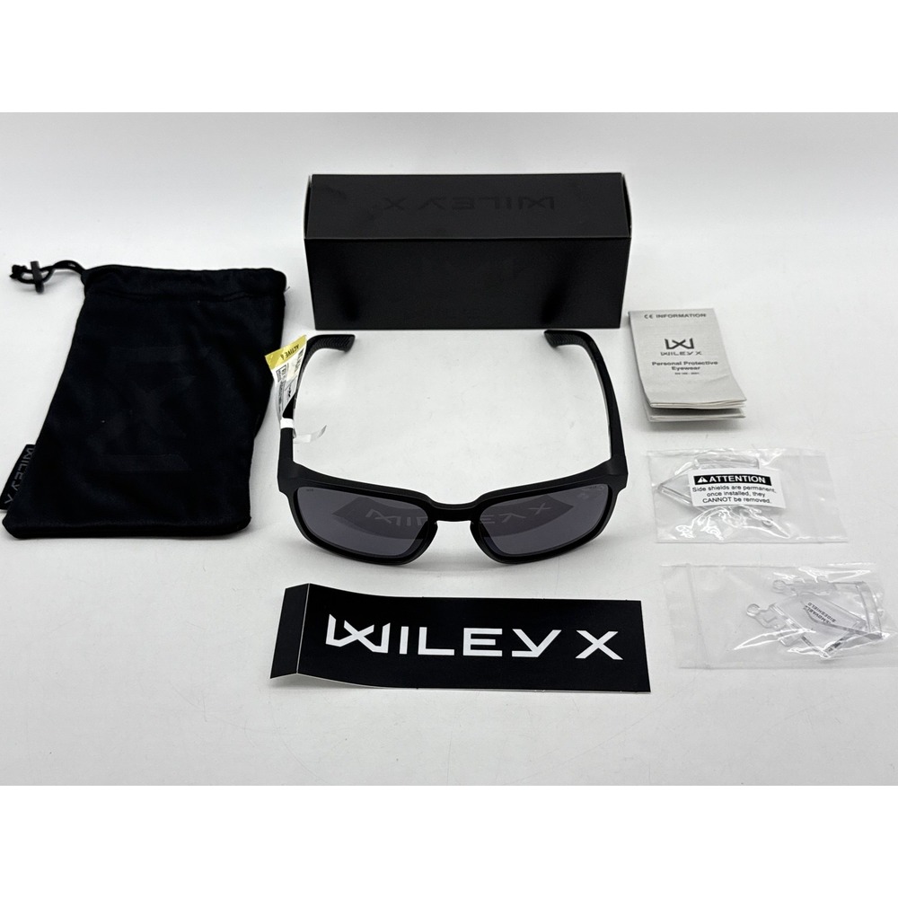 Wiley X Alfa Matte Sunglasses Unisex Black Rectangular AC6ALF18 Taiwan Captivate